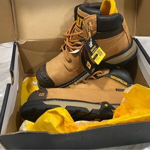 Caterpillar Men's Brown and Black Work Boots